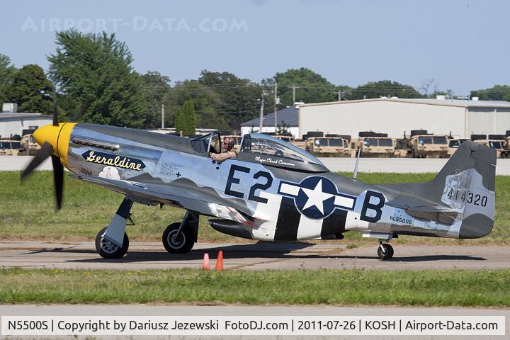 N5500S, 1944 North American F-51D Mustang C/N 44-63655, North American F-51D Mustang Geraldine CN 44-63655, NL5500S