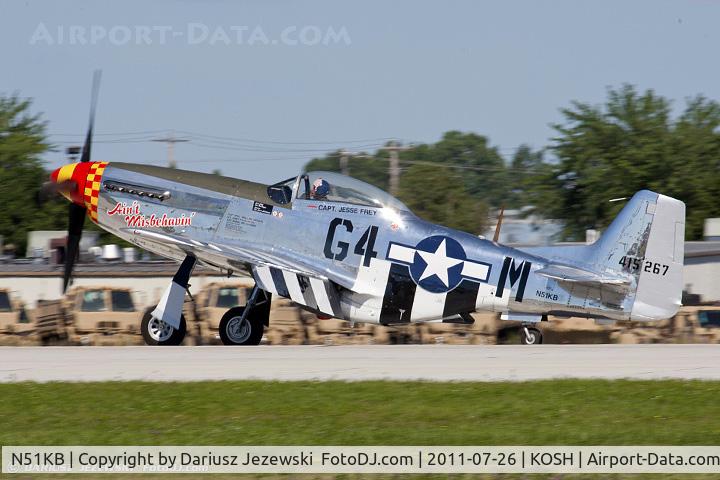 N51KB, 1961 North American F-51D Mustang C/N 44-74009, North American F-51D Mustang Ain't Misbehavin CN 44-74009, N51KB