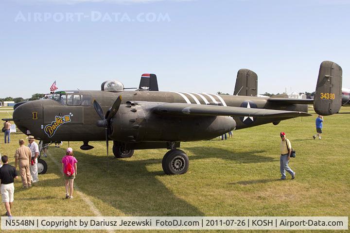N5548N, 1943 North American B-25H Mitchell C/N 98-21107, North American Mitchell Barbie III B-25H CN 43-4106, N5548N