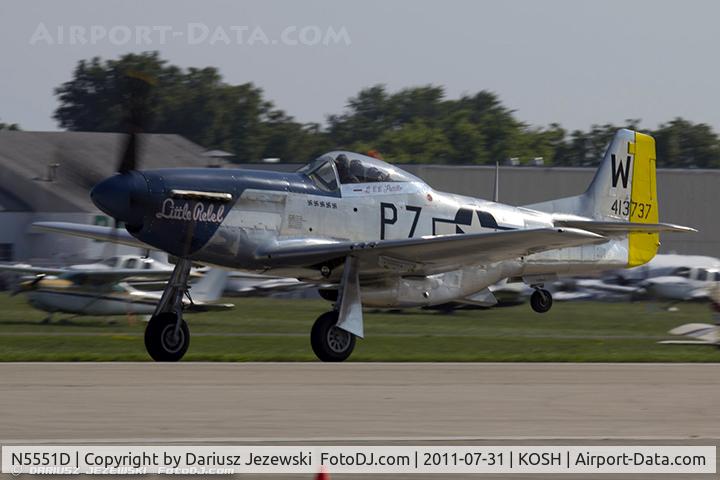 N5551D, North American P-51D Mustang C/N 124-48258 (45-11495), North American P-51D Mustang Little Rebel CN 45-11495, N5551D