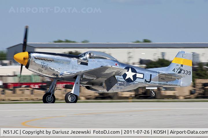 N51JC, 1944 North American P-51D Mustang C/N 122-38798, North American P-51D Mustang Brat III CN 44-72339, NL51JC
