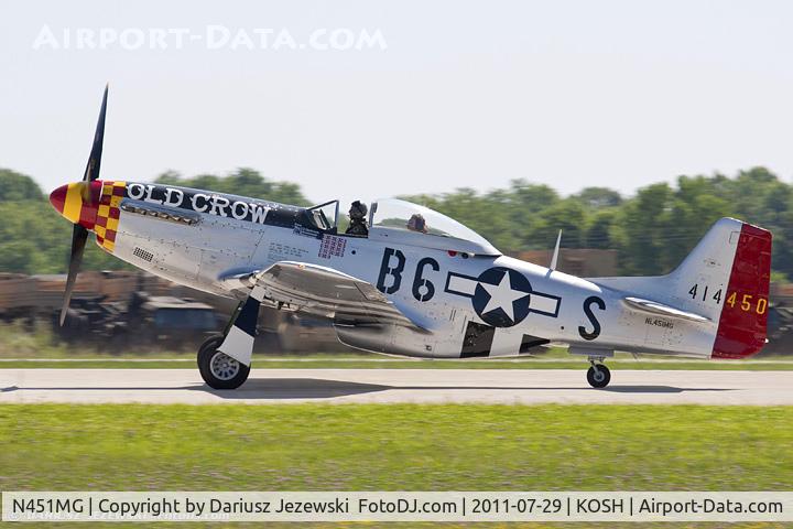 N451MG, 1944 North American P-51D Mustang C/N 44-74774, North American P-51D Mustang Old Crow CN 44-74774, NL451MG