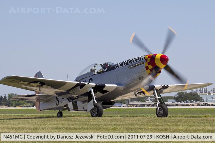 N451MG, 1944 North American P-51D Mustang C/N 44-74774, North American P-51D Mustang Old Crow CN 44-74774, NL451MG