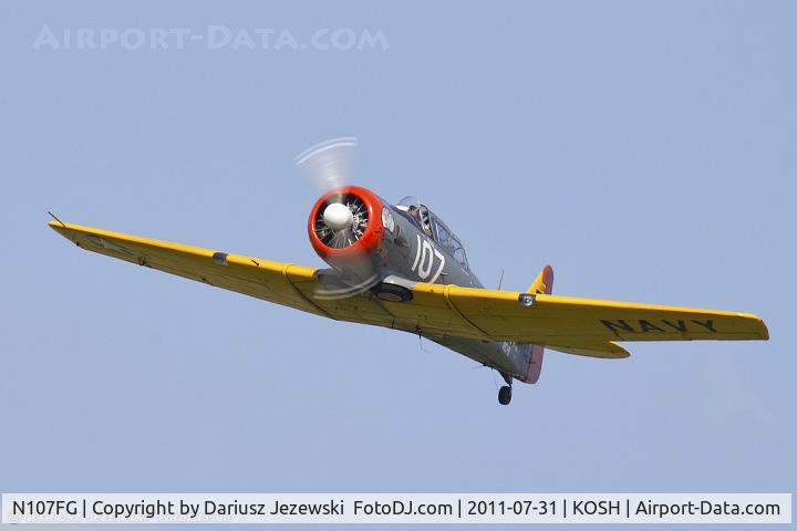 N107FG, 1944 North American AT-6D Texan C/N 121-41580, North American AT-6D Texan Dilly Dallier CN 44-80858, N107FG