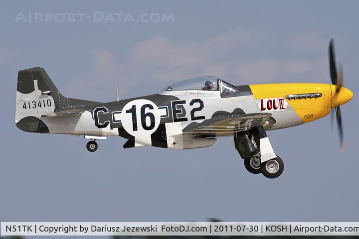 N51TK, North American F-51D Mustang C/N 44-63350, North American F-51D Mustang Lou IV CN 44-63350, N51TK