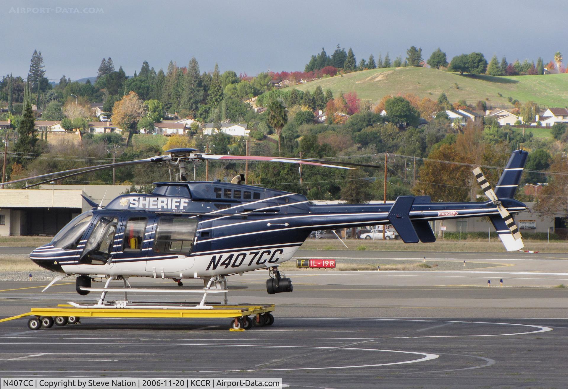 N407CC, 1997 Bell 407 C/N 53090, Contra Costa County SHERIFF 1997 Bell 407 @ Buchanan Field, Concord, CA