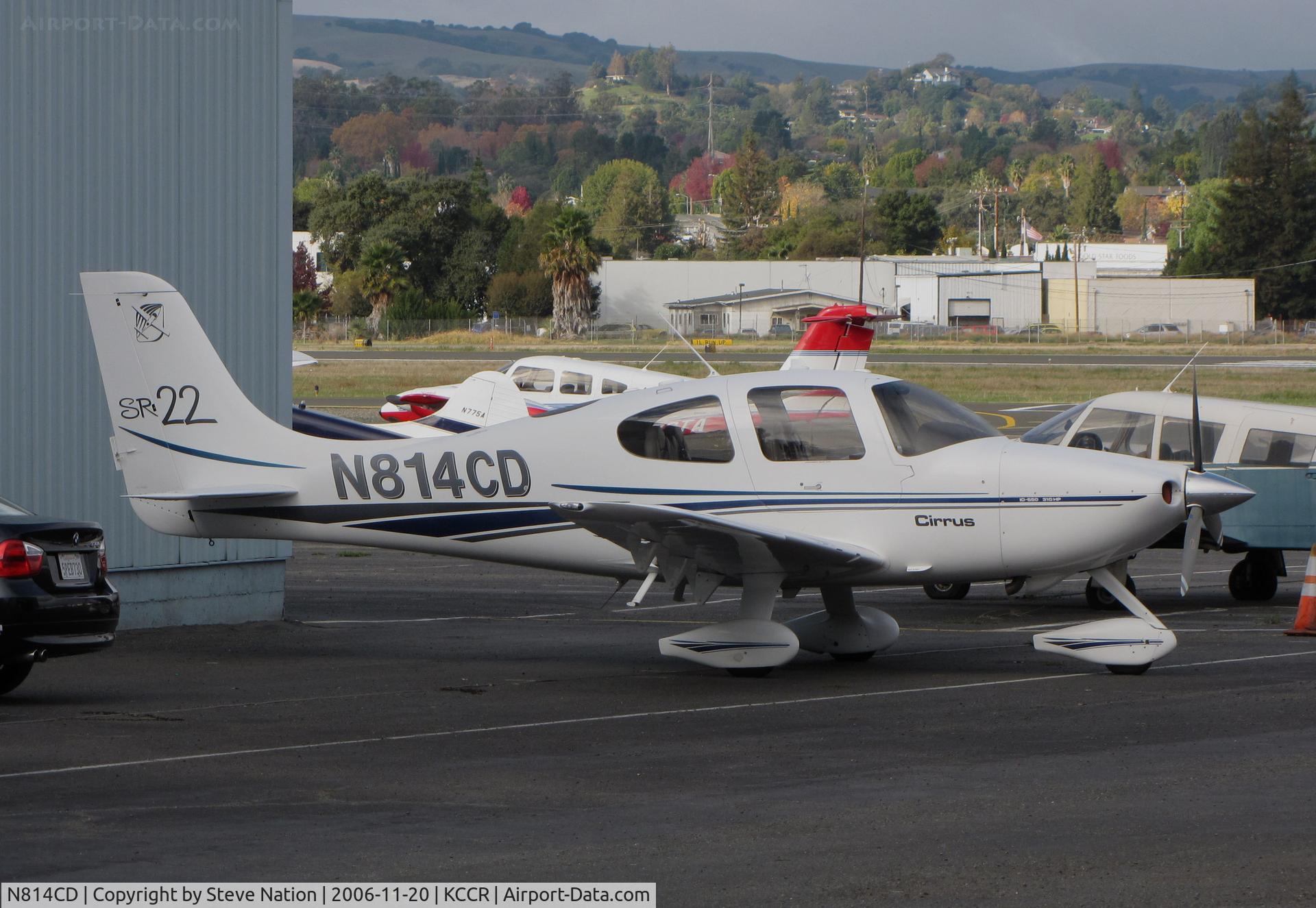 N814CD, 2002 Cirrus SR22 C/N 0143, 2002 Cirrus SR22 in for maintenance @ Buchanan Field, Concord, CA