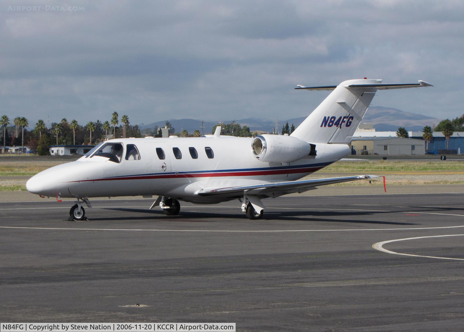 N84FG, 1997 Cessna 525 CitationJet CJ1 C/N 525-0192, Norton Packaging, Hayward, CA 1997 Cessna 525 @ Buchanan Field, Concord, CA home base on Pacific States Aviation ramp