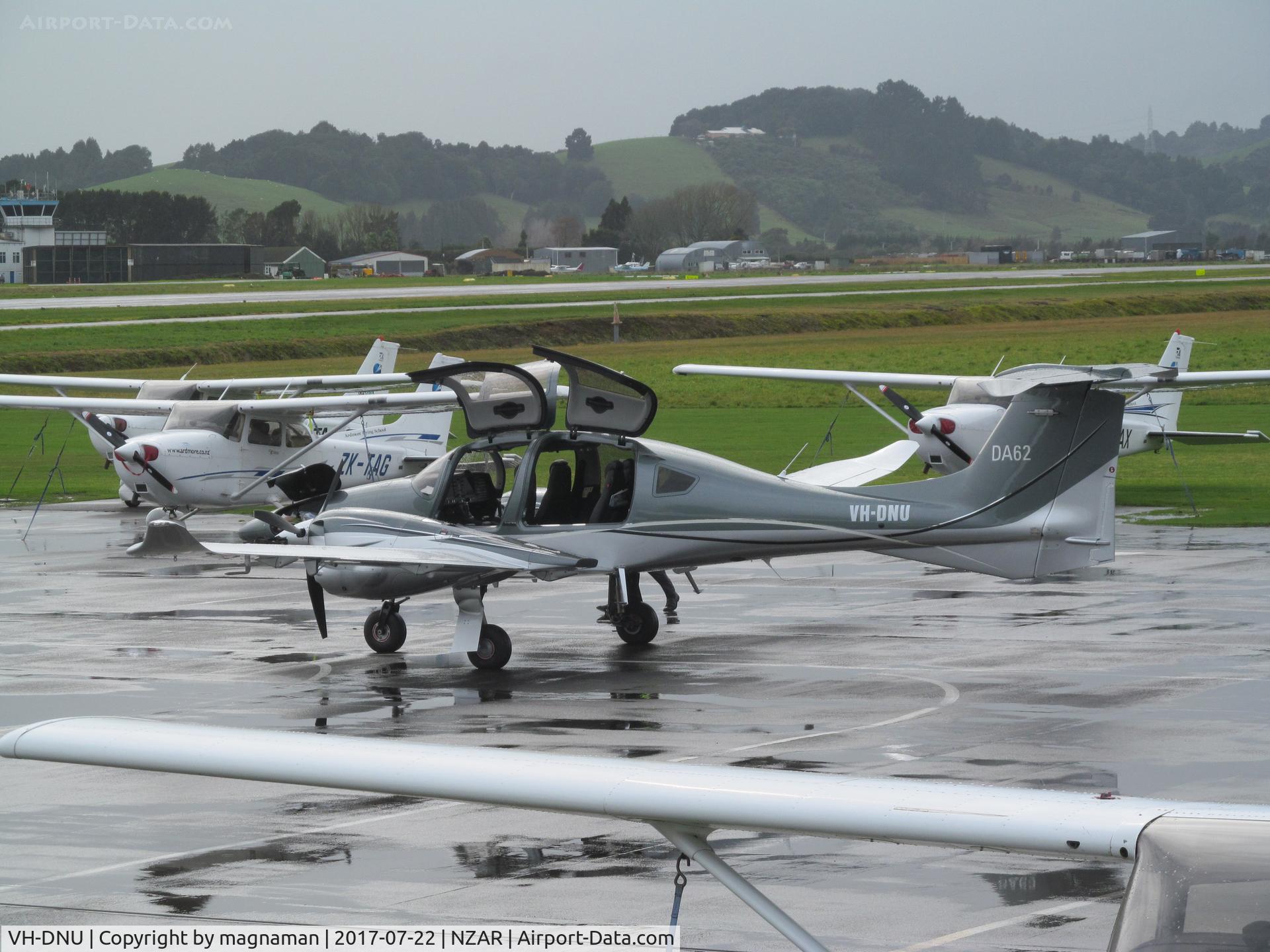 VH-DNU, 2016 Diamond DA-62 C/N 62.027, At ardmore after arrival from Oz