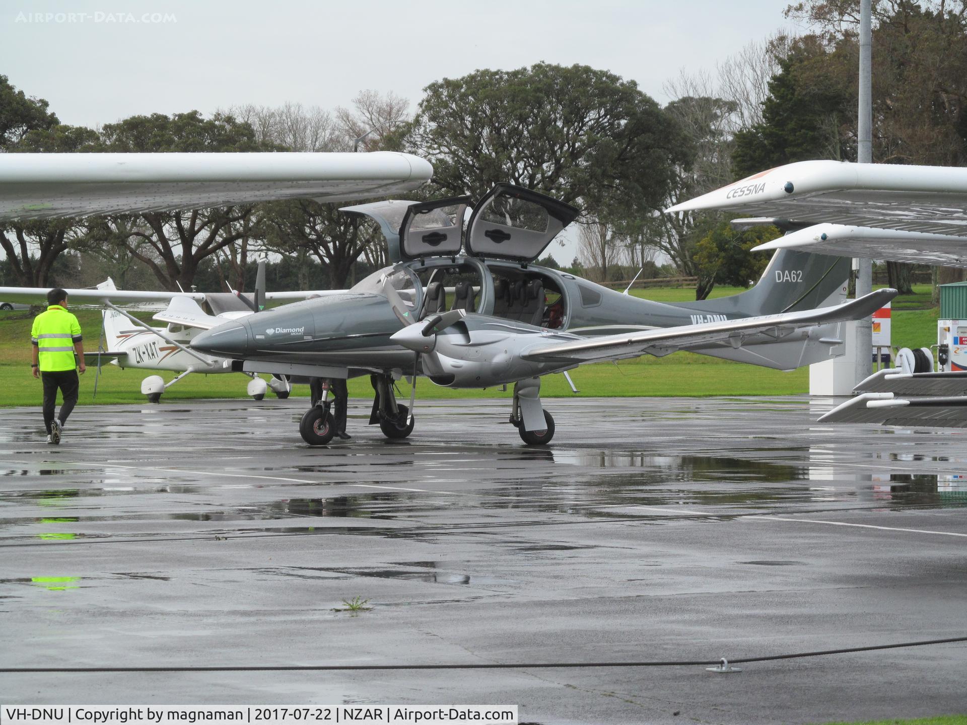 VH-DNU, 2016 Diamond DA-62 C/N 62.027, about to go out for a few circuits