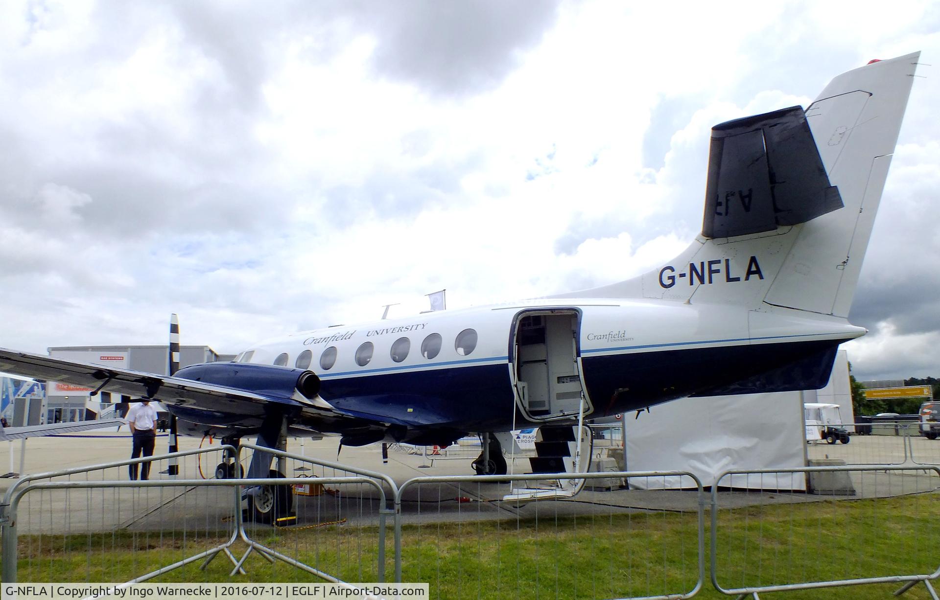 G-NFLA, 1984 British Aerospace BAe-3102 Jetstream 31 C/N 637, BAe Jetstream 3102 of Cranfield University / National Flying Laboratory Centre at Farnborough International 2016