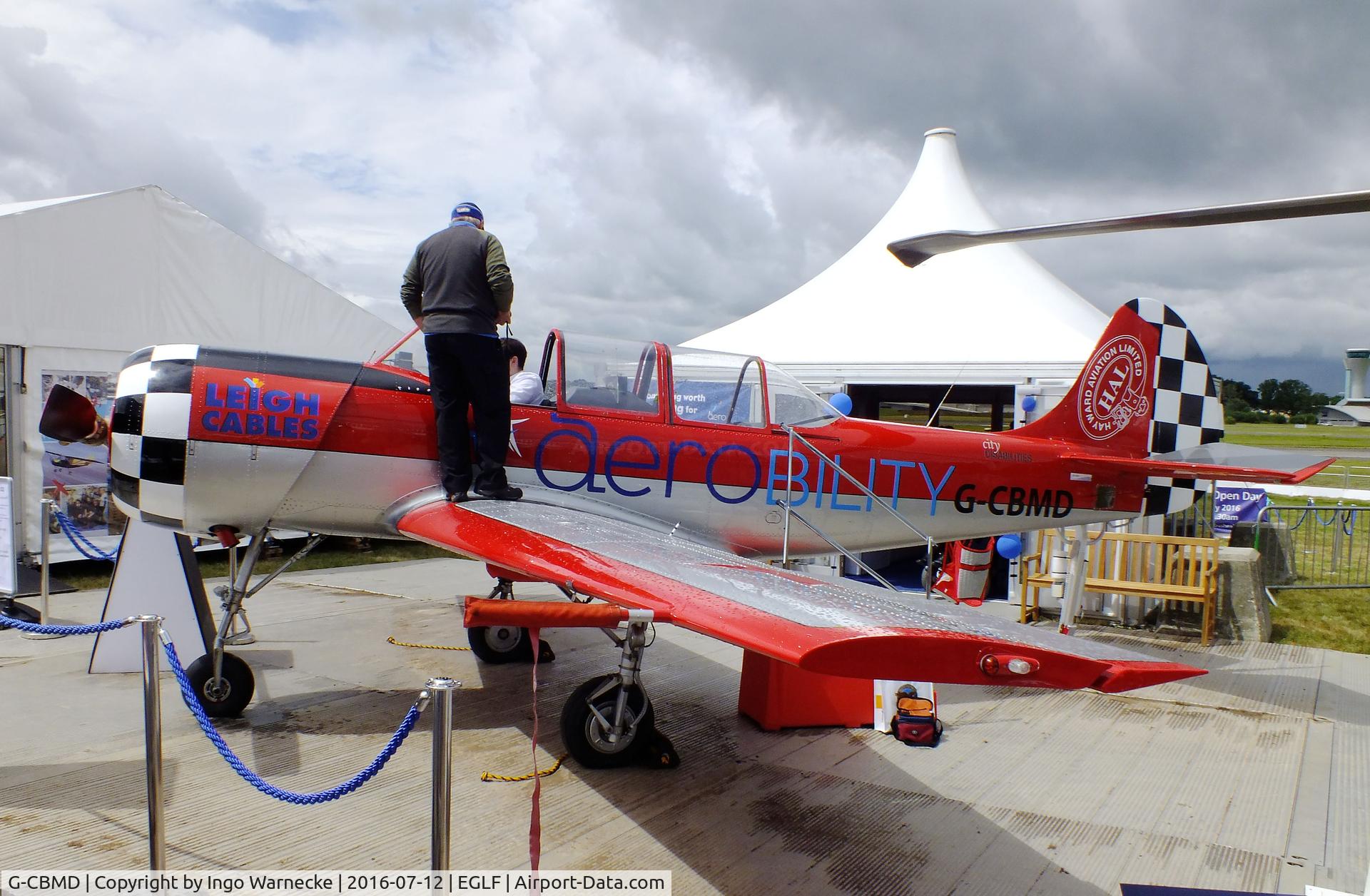 G-CBMD, 1982 Bacau Yak-52 C/N 822710, Bacau Yak-52 at Farnborough International 2016