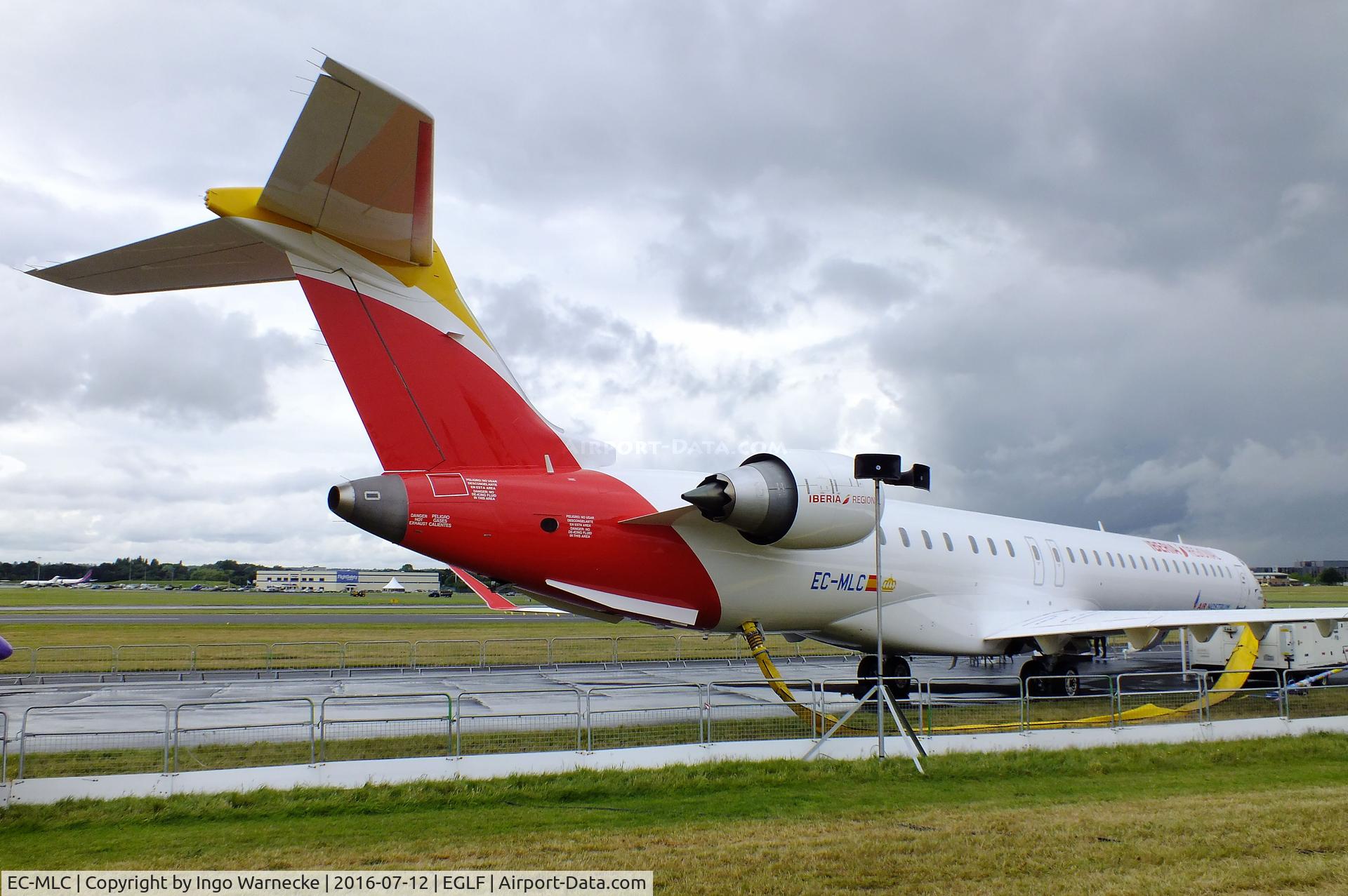 EC-MLC, 2016 Bombardier CRJ-1000ER NG (CL-600-2E25) C/N 19048, Bombardier CRJ-1000ER NG of Iberial Regional at Farnborough International 2016