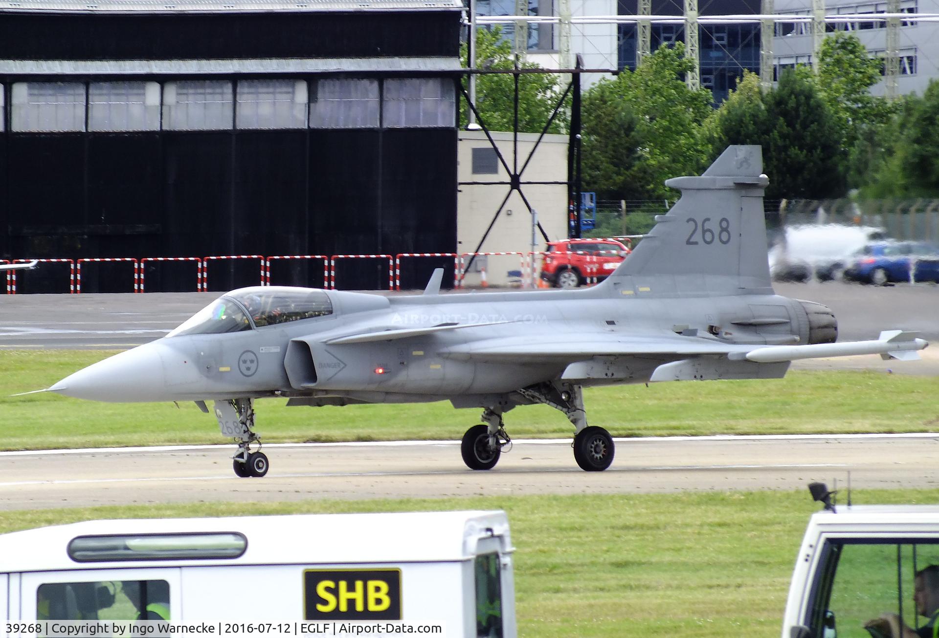 39268, Saab JAS-39C Gripen C/N 39268, SAAB JAS-39C Gripen of Flygvapnet at Farnborough International 2016