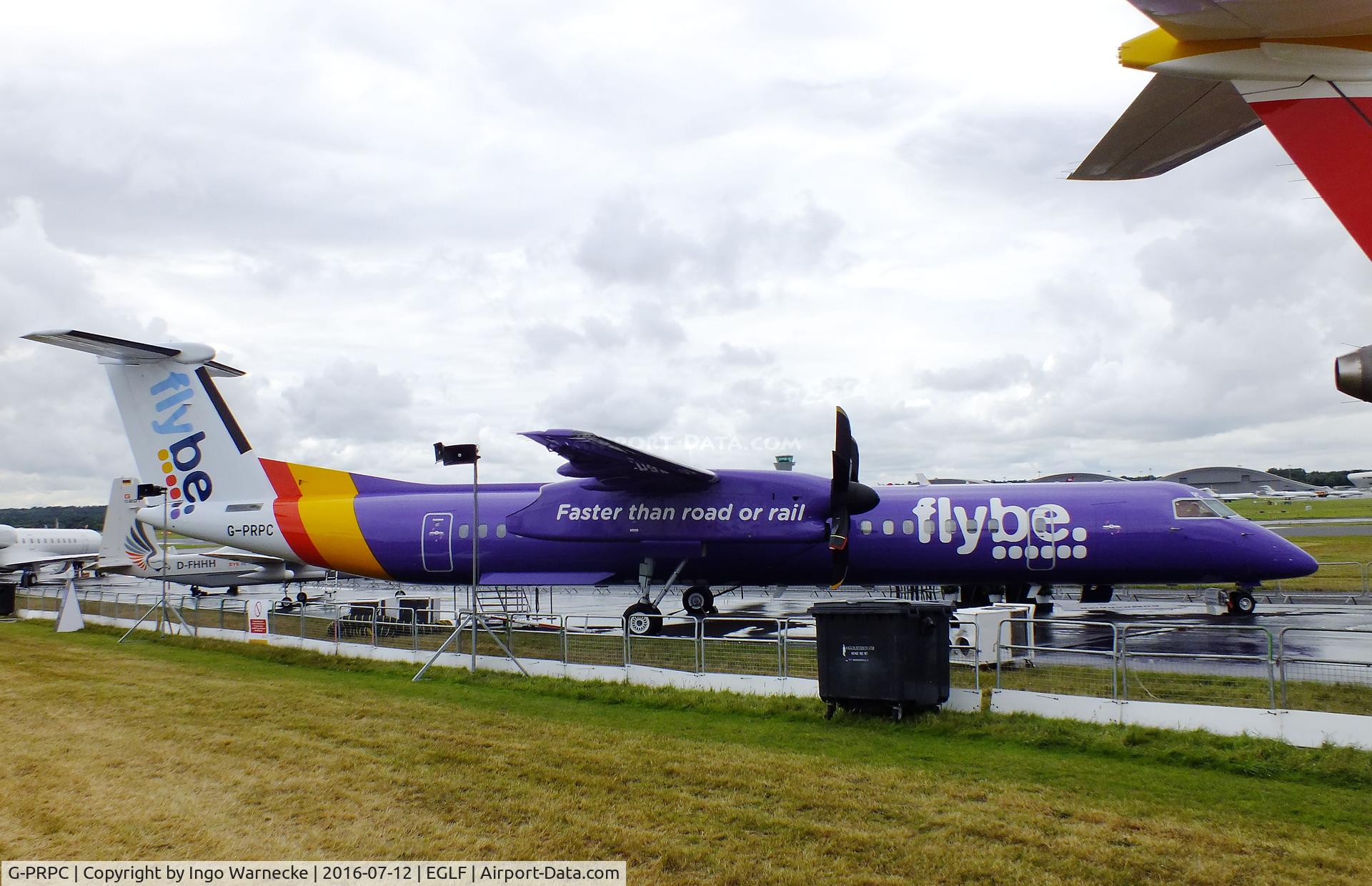 G-PRPC, 2010 Bombardier DHC-8-402 Dash 8 C/N 4338, Bombardier (De Havilland Canada) DHC-8-402 (Dash 8) of flybe at Farnborough International 2016