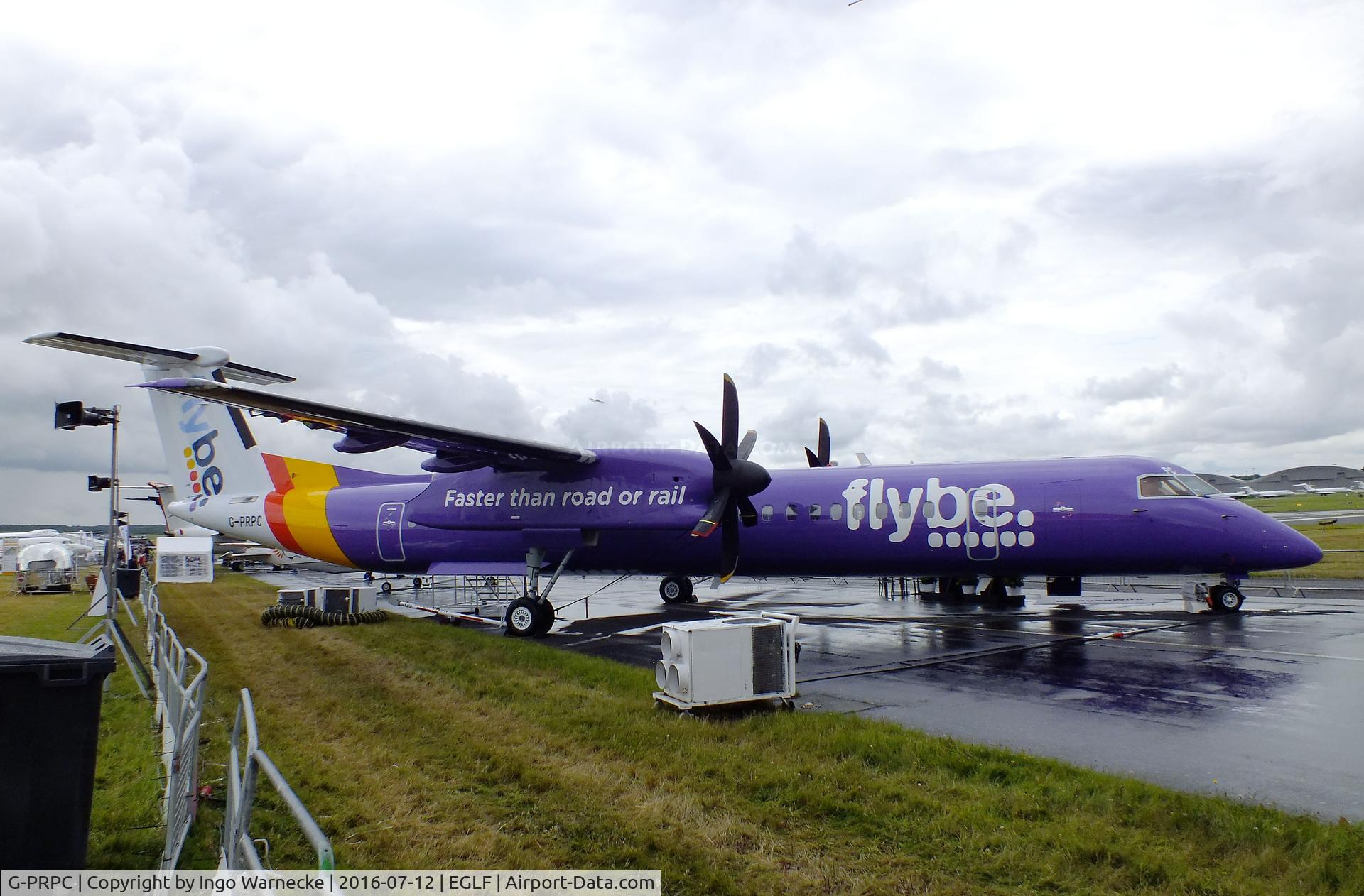 G-PRPC, 2010 Bombardier DHC-8-402 Dash 8 C/N 4338, Bombardier (De Havilland Canada) DHC-8-402 (Dash 8) of flybe at Farnborough International 2016