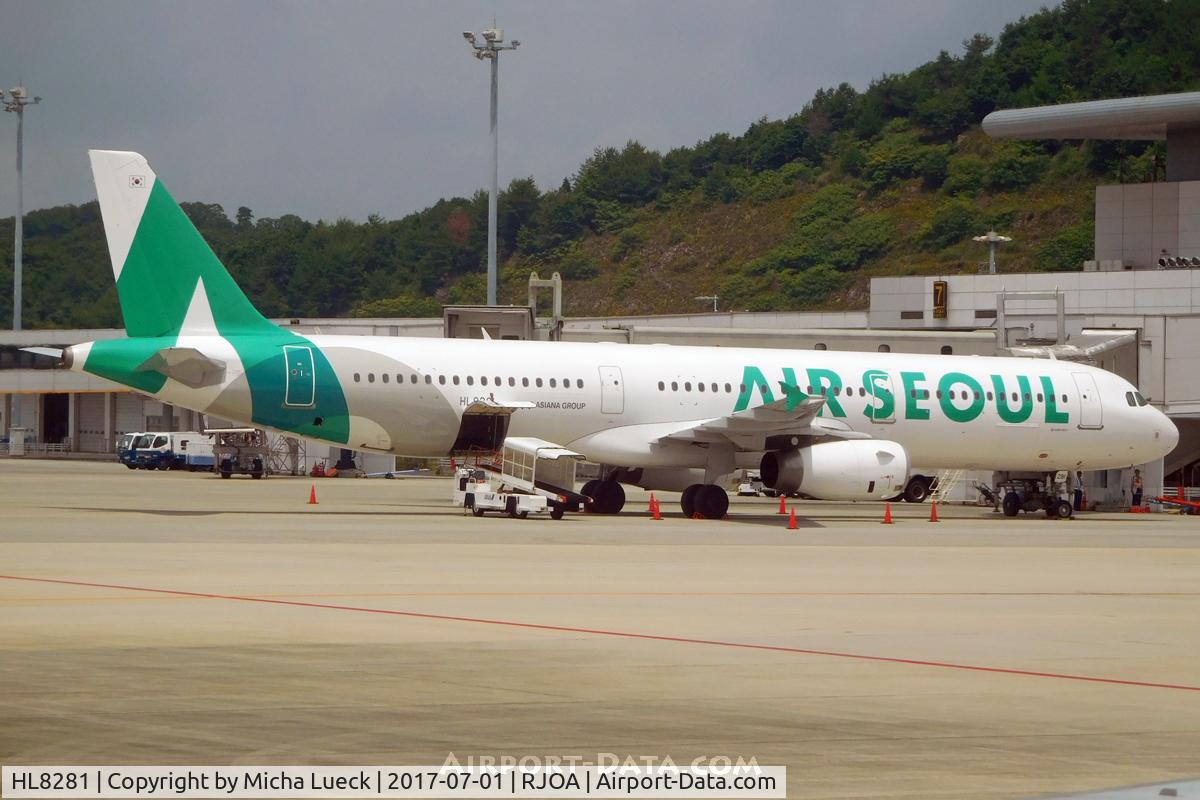 HL8281, 2013 Airbus A321-231 C/N 5774, At Hiroshima