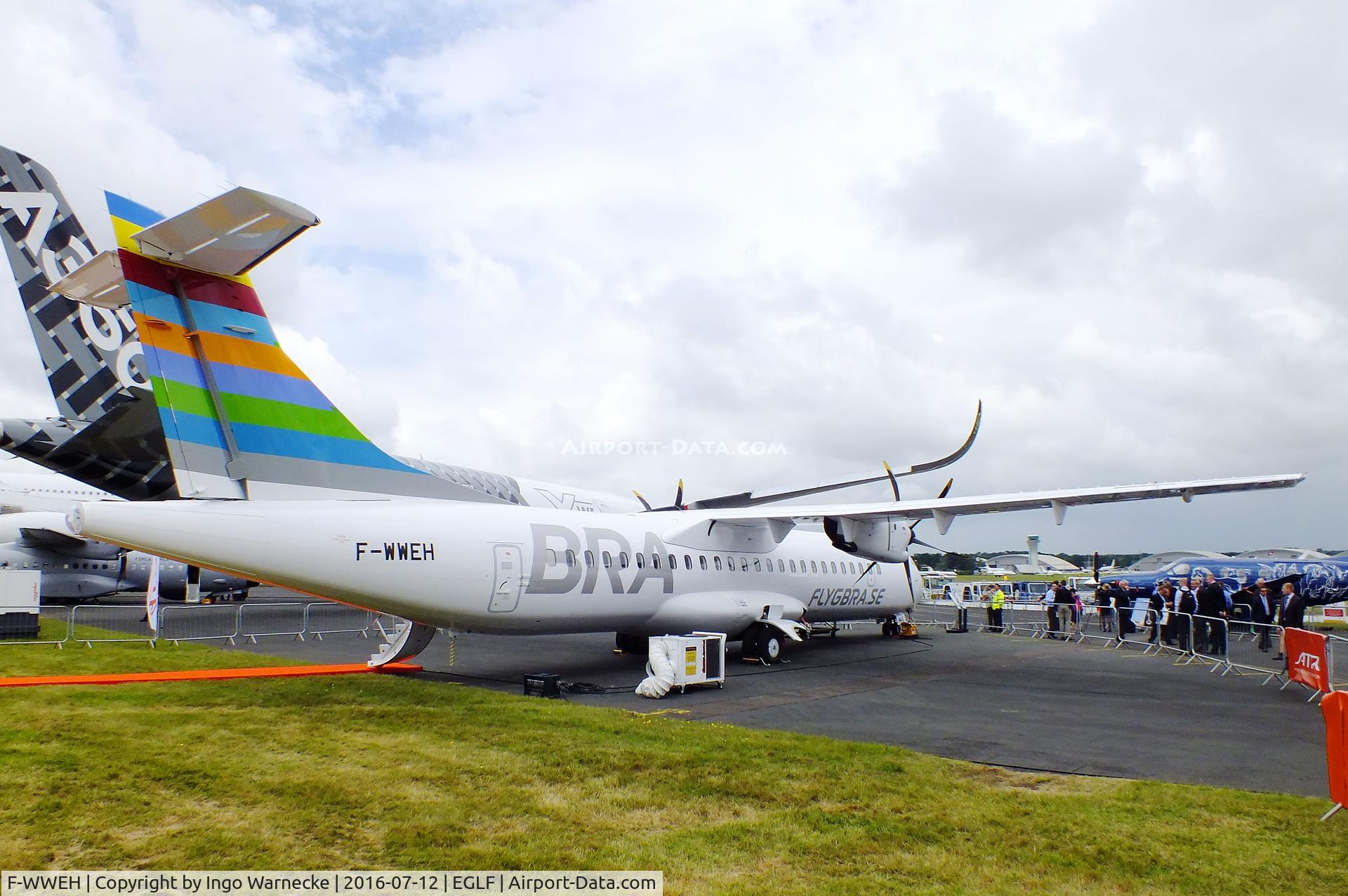 F-WWEH, 2016 ATR 72-600 (72-212A) C/N 1371, ATR 72-600 of BRA at Farnborough International 2016