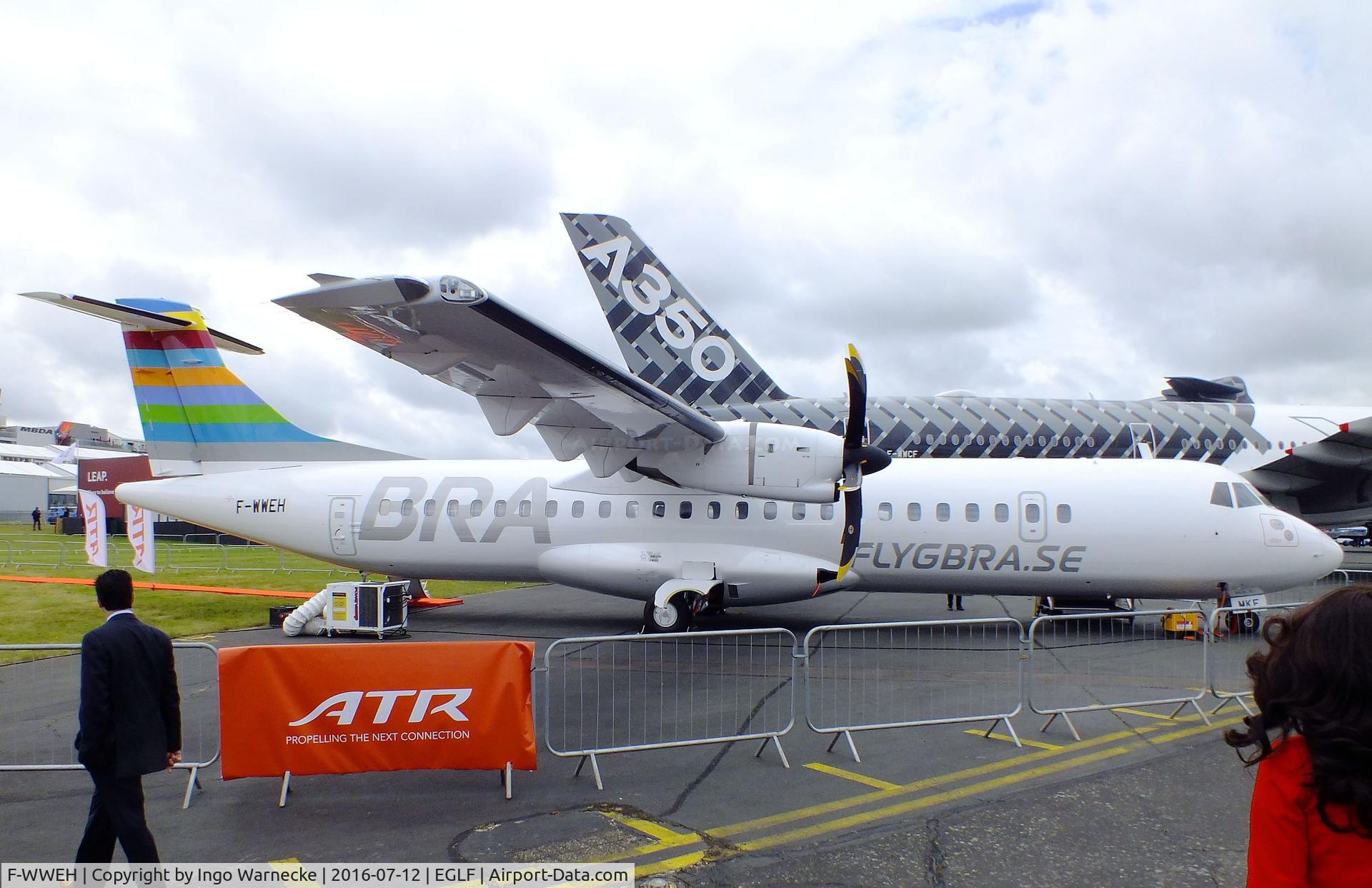 F-WWEH, 2016 ATR 72-600 (72-212A) C/N 1371, ATR 72-600 of BRA at Farnborough International 2016