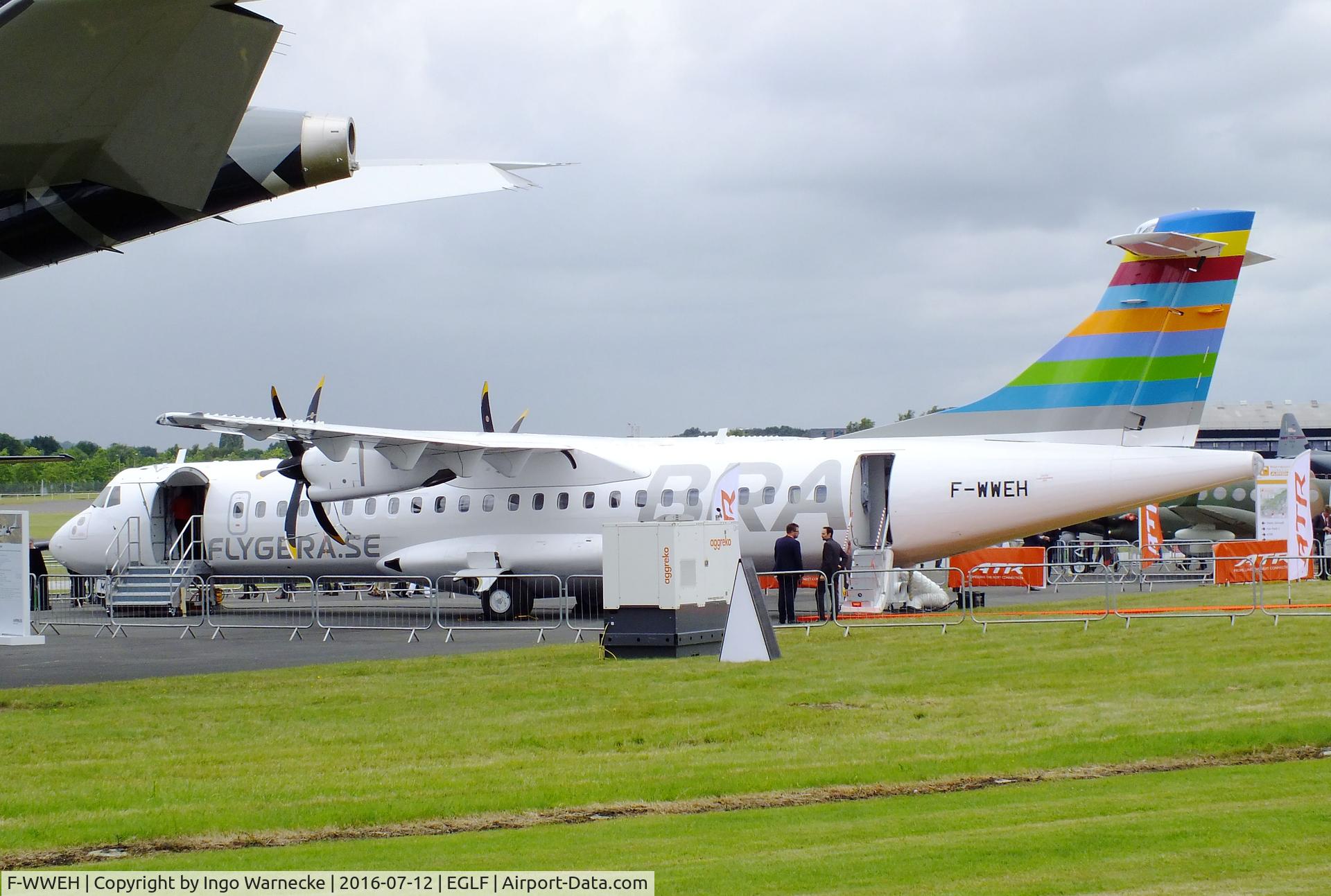 F-WWEH, 2016 ATR 72-600 (72-212A) C/N 1371, ATR 72-600 of BRA at Farnborough International 2016