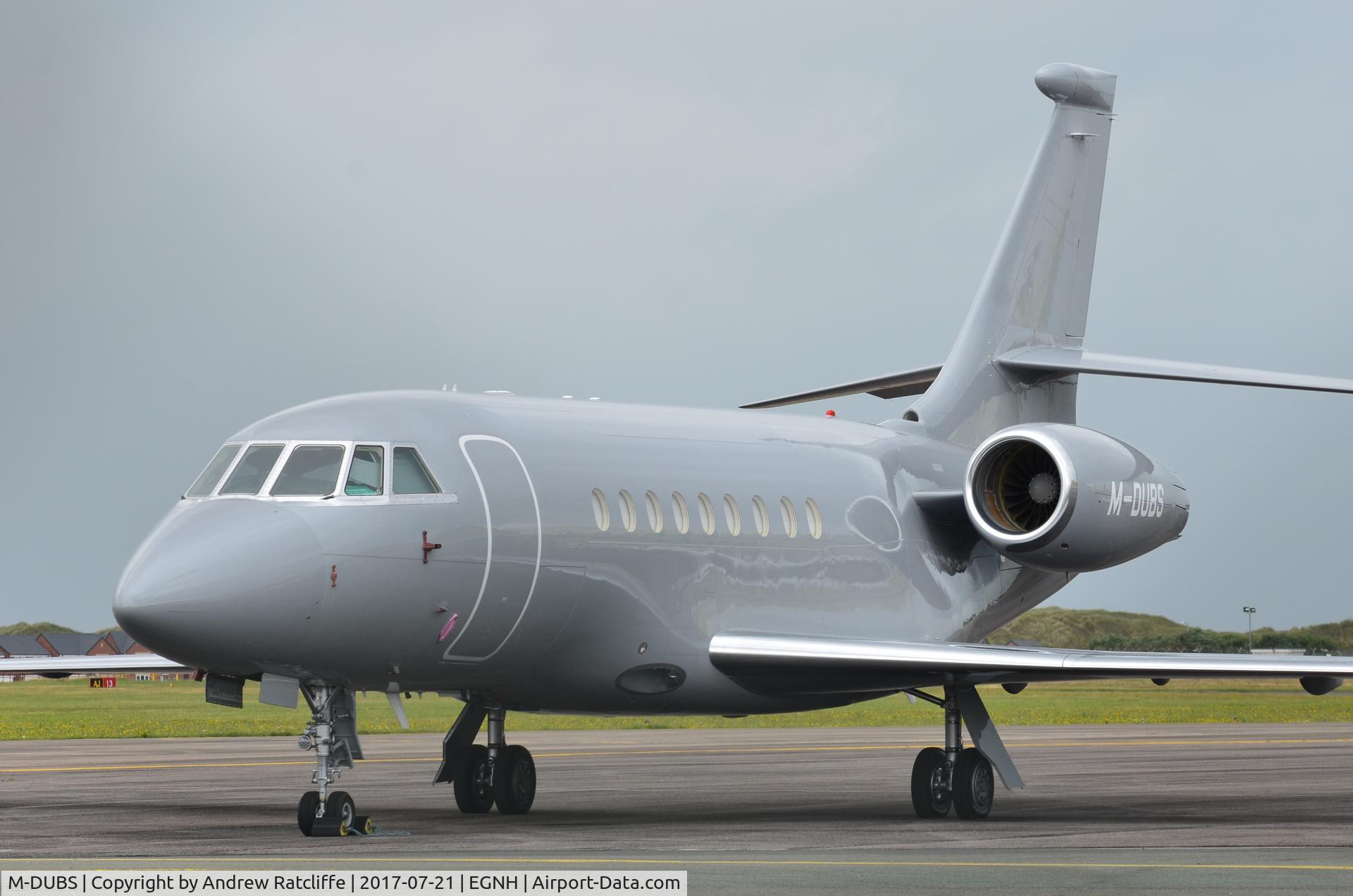 M-DUBS, 2004 Dassault Falcon 2000EX C/N 30, Parked on Main apron at Hangar 3, Blackpool, possibly in connection with 'The Open Golf' at Royal Birkdale, Southport