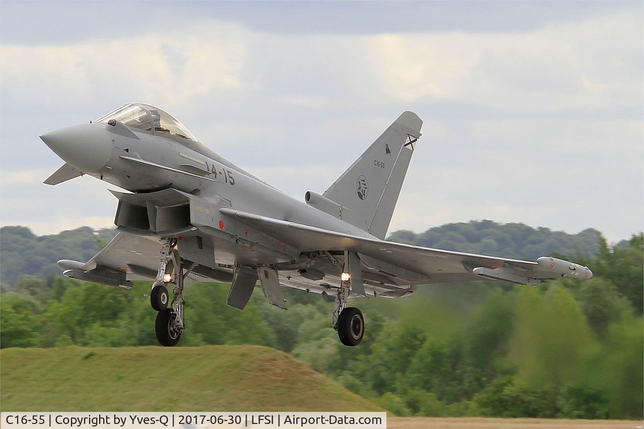 C16-55, Eurofighter EF-2000 Typhoon S C/N SS037, Eurofighter EF-2000 Typhoon S, Landing rwy 29, St Dizier-Robinson Air Base 113 (LFSI) Open day 2017