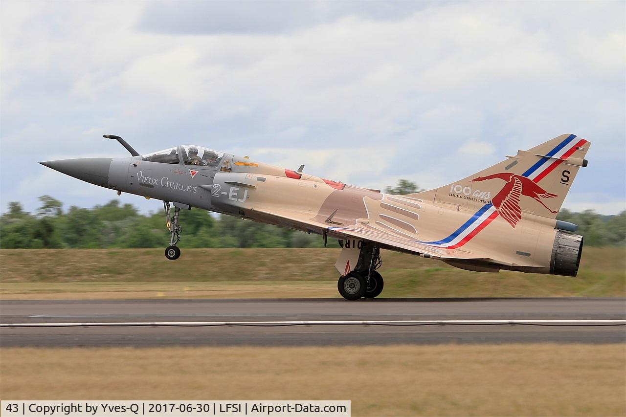 43, Dassault Mirage 2000-5F C/N 43, Dassault Mirage 2000-5F, Landing rwy 29, St Dizier-Robinson Air Base 113 (LFSI) Open day 2017