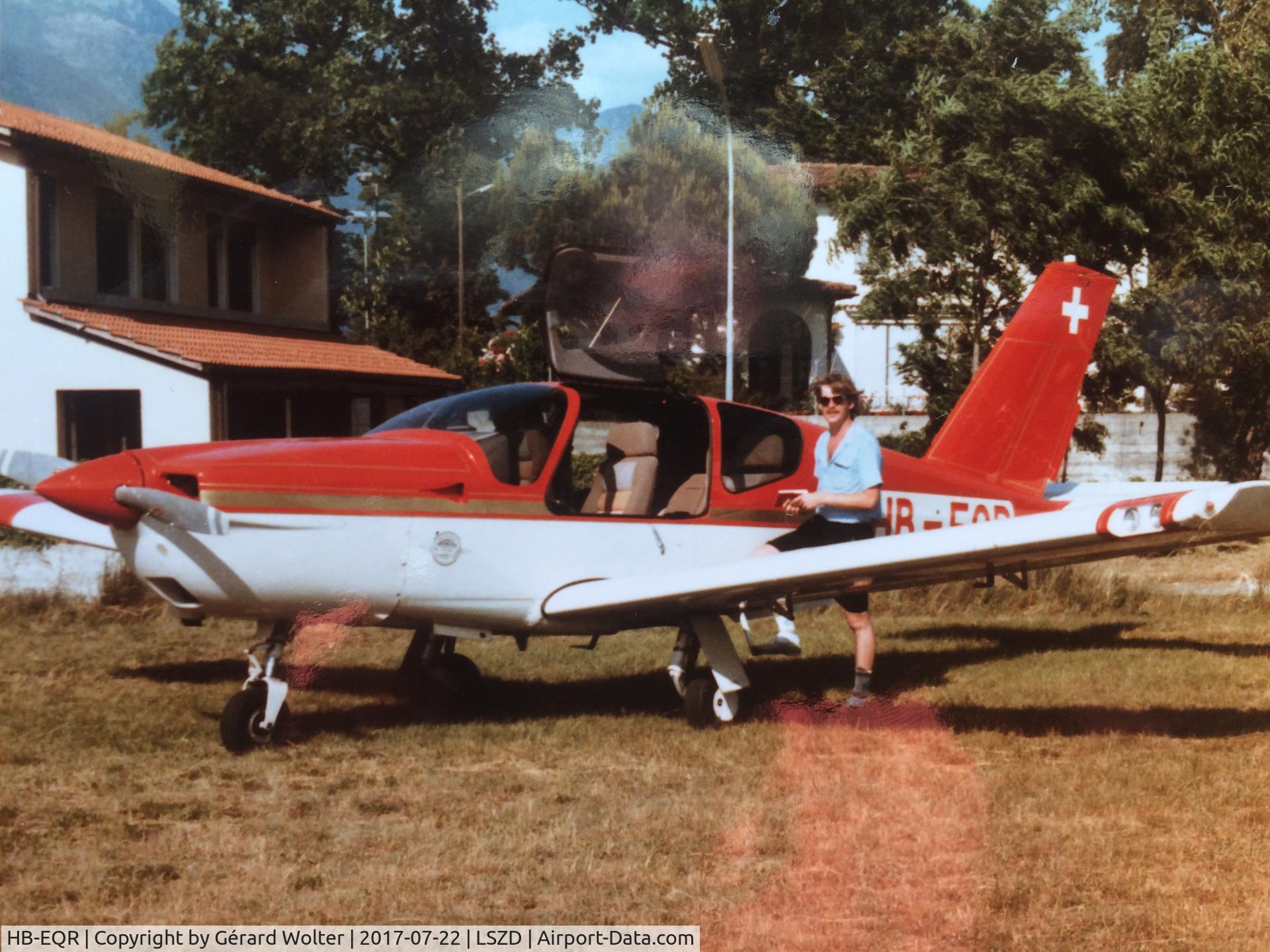 HB-EQR, 1982 Socata TB-20 250 Trinidad C/N 293, Rare pic of the former OO-FTI as HB-EQR at the former ASCONA Airport/TI, Switzerland, August 1983.