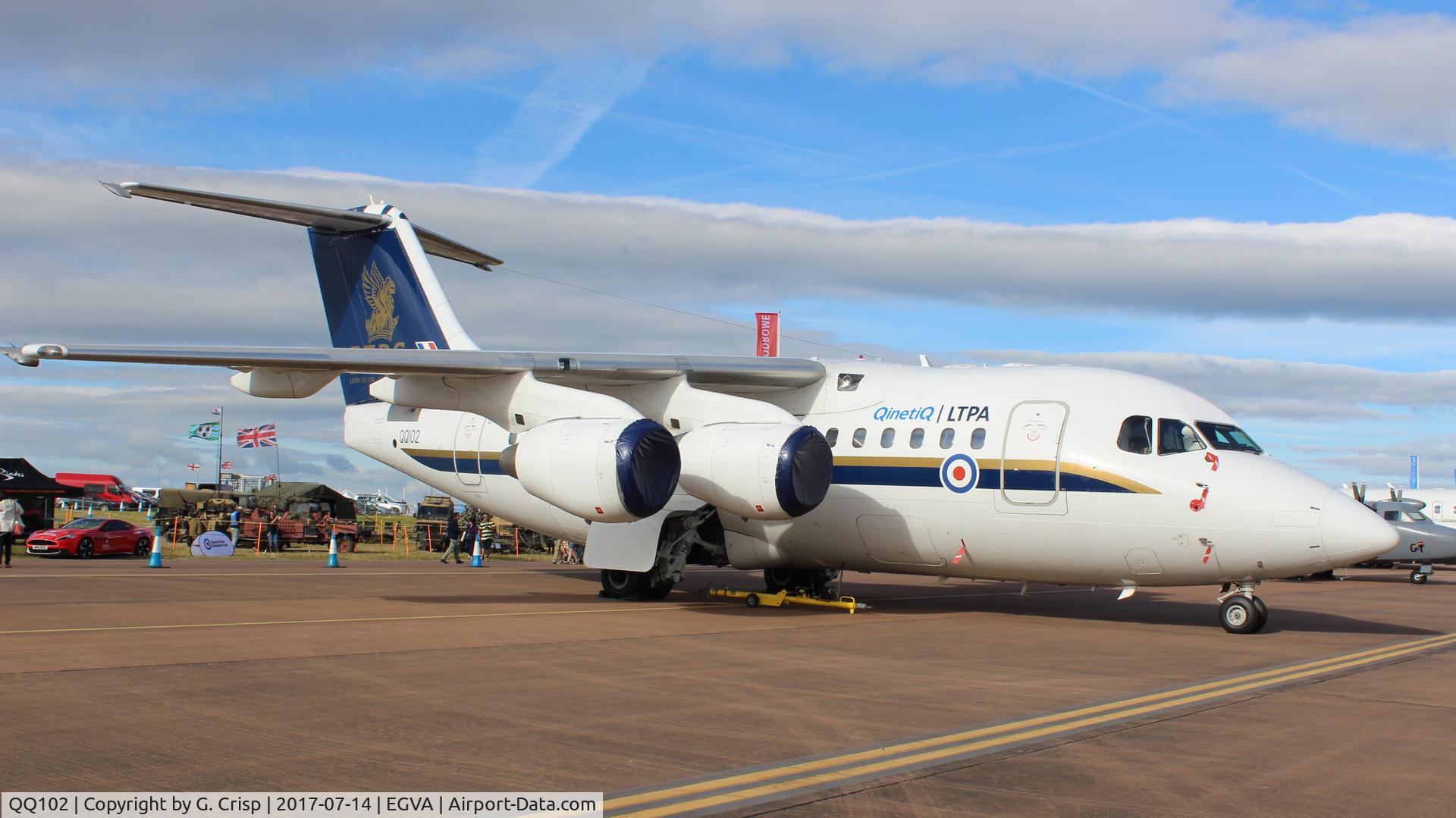QQ102, 1994 British Aerospace Avro 146-RJ70 C/N E1254, RAF Fairford, UK