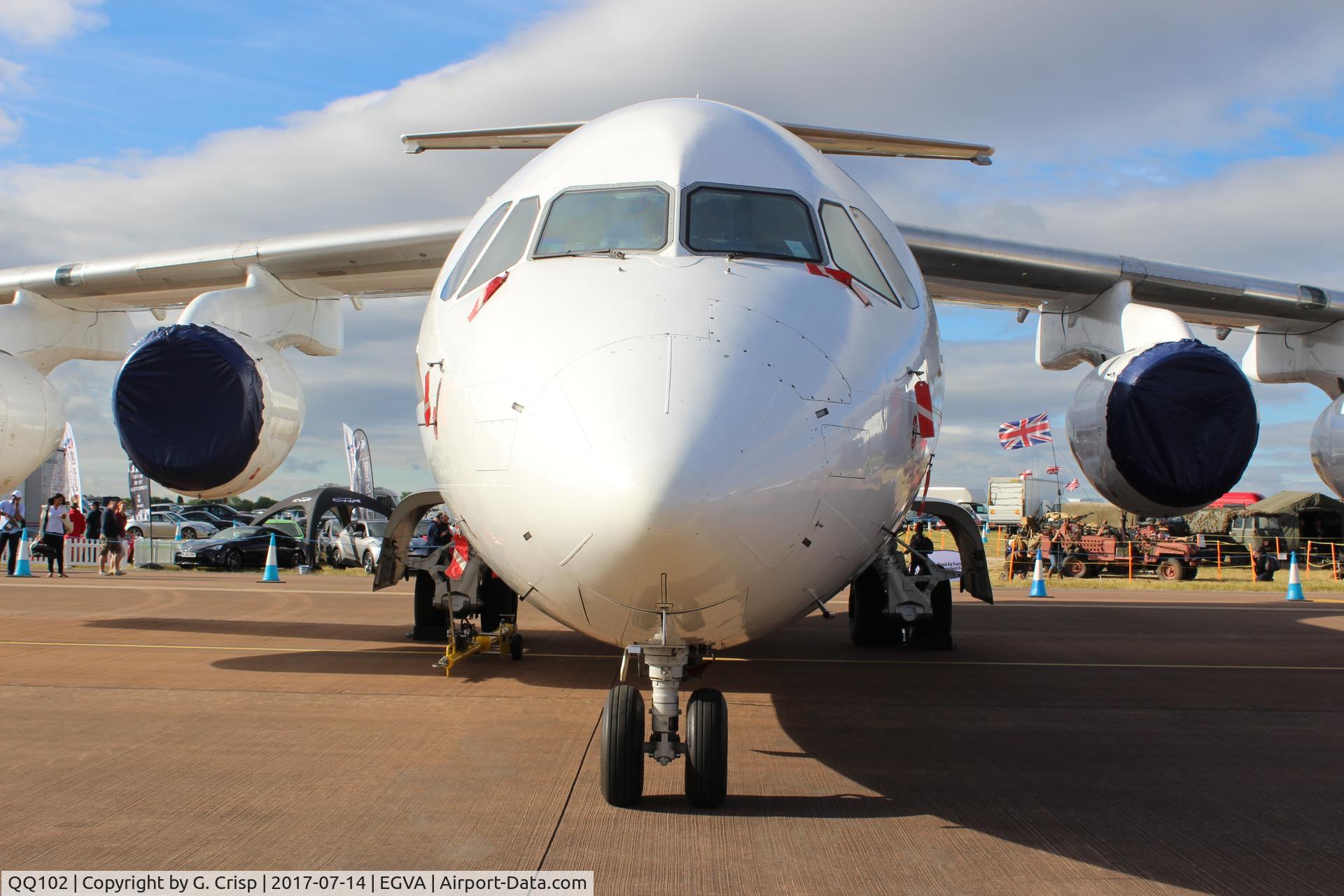 QQ102, 1994 British Aerospace Avro 146-RJ70 C/N E1254, RAF Fairford, UK