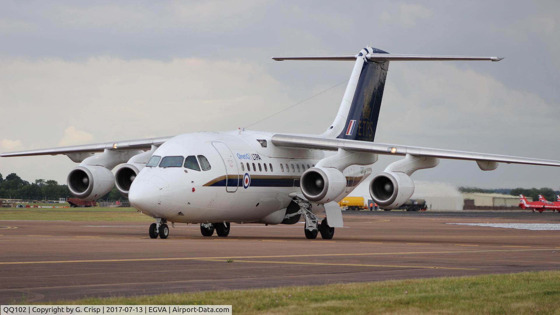 QQ102, 1994 British Aerospace Avro 146-RJ70 C/N E1254, RAF Fairford, UK