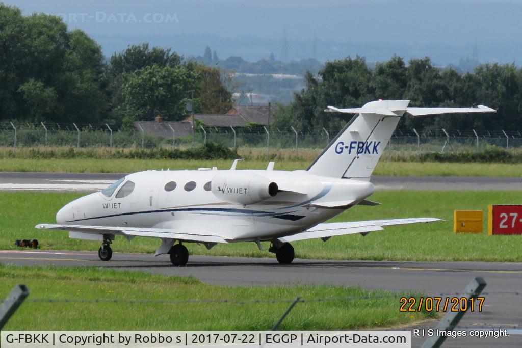 G-FBKK, 2009 Cessna 510 Citation Mustang Citation Mustang C/N 510-0182, G-FBKK seen at Liverpool John Lennon Airport.