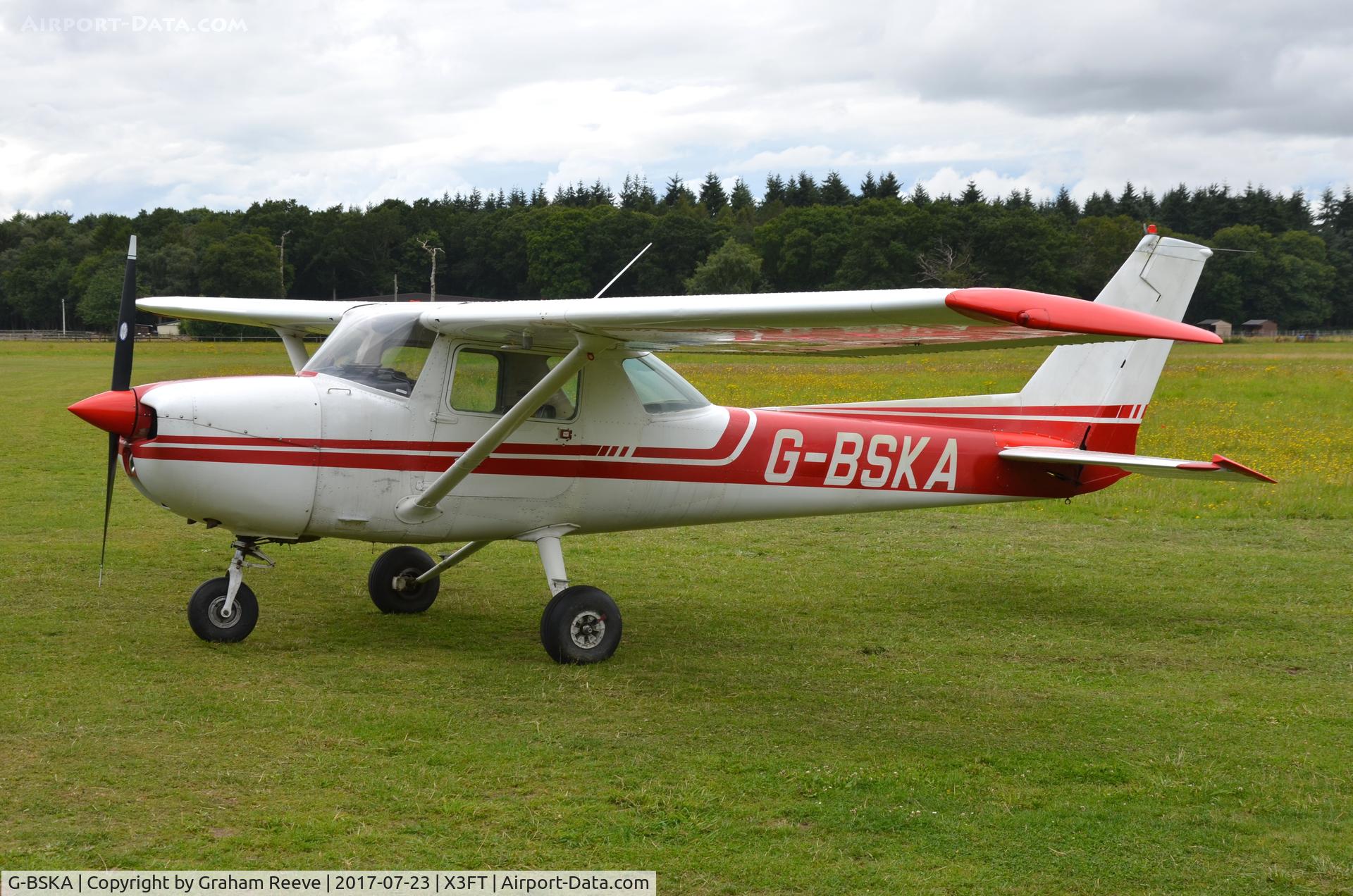 G-BSKA, 1974 Cessna 150M C/N 150-76137, Parked at Felthorpe.