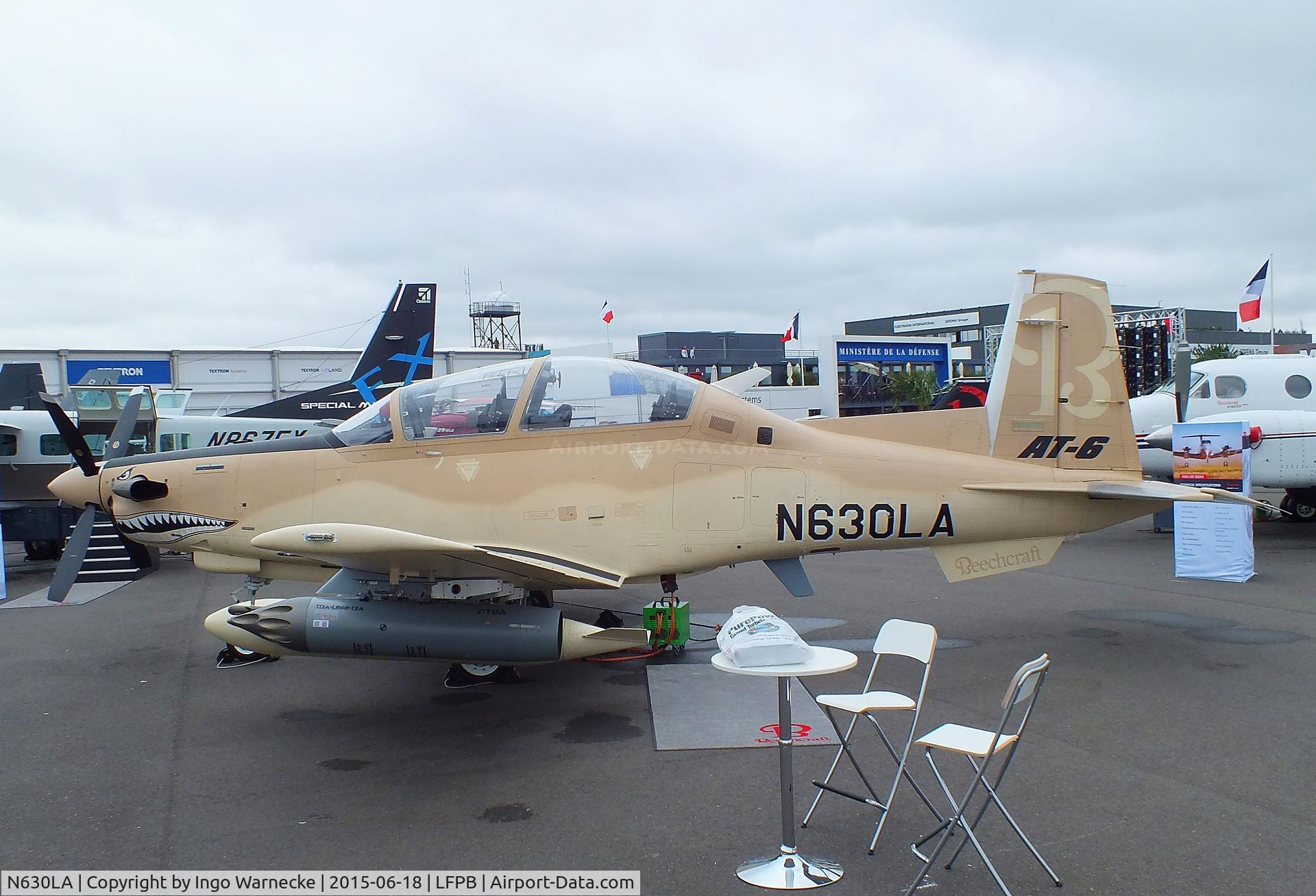 N630LA, 2013 Hawker Beechcraft AT-6B Texan II C/N AT-3, Beechcraft AT-6B Texan II at the Aerosalon 2015, Paris
