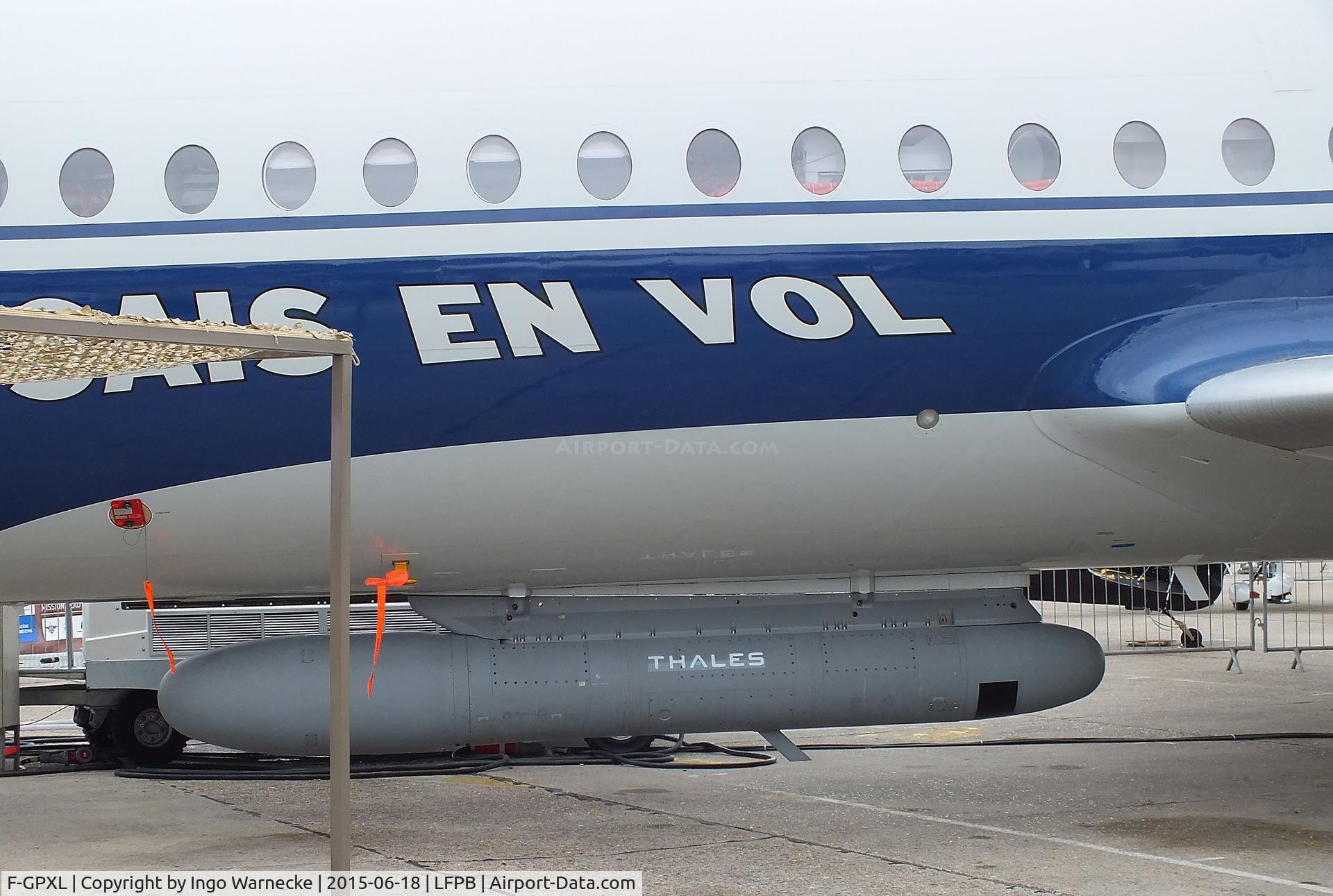 F-GPXL, 1990 Fokker 100 (F-28-0100) C/N 11290, Fokker 100 of the CEV at the Aerosalon 2015, Paris