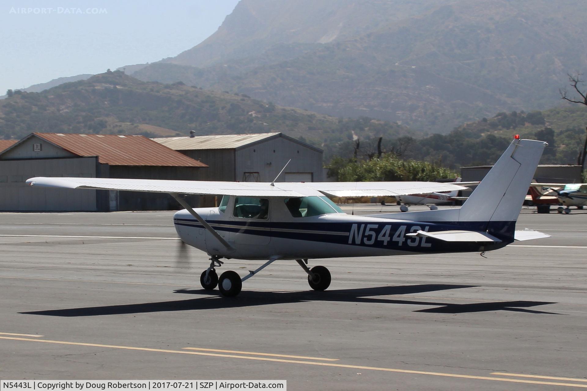N5443L, 1980 Cessna 152 C/N 15284315, 1980 Cessna 152, Lycoming O-235 115 Hp, taxi back