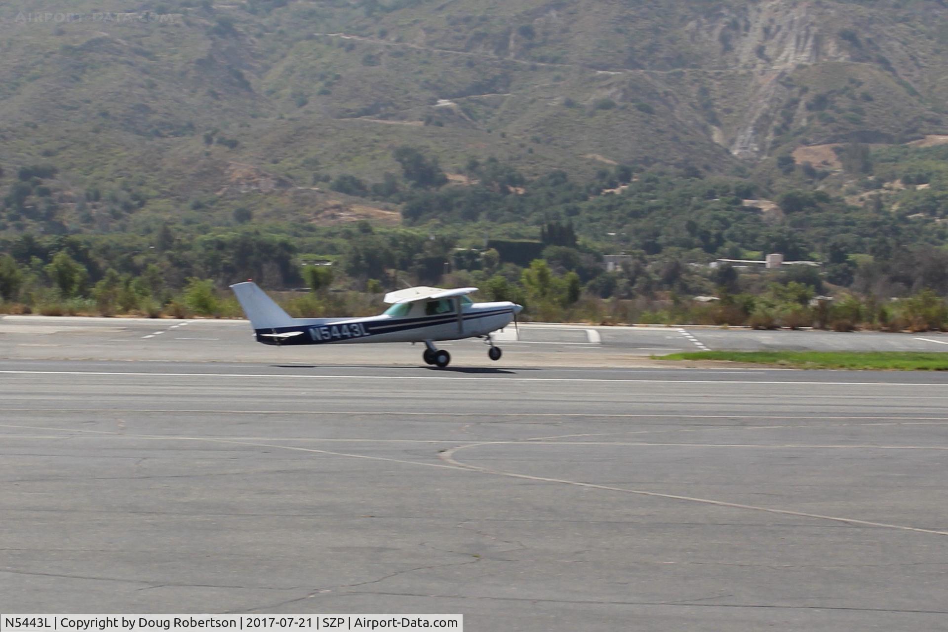 N5443L, 1980 Cessna 152 C/N 15284315, 1980 Cessna 152, Lycoming O-235 115 Hp, takeoff Rwy 22