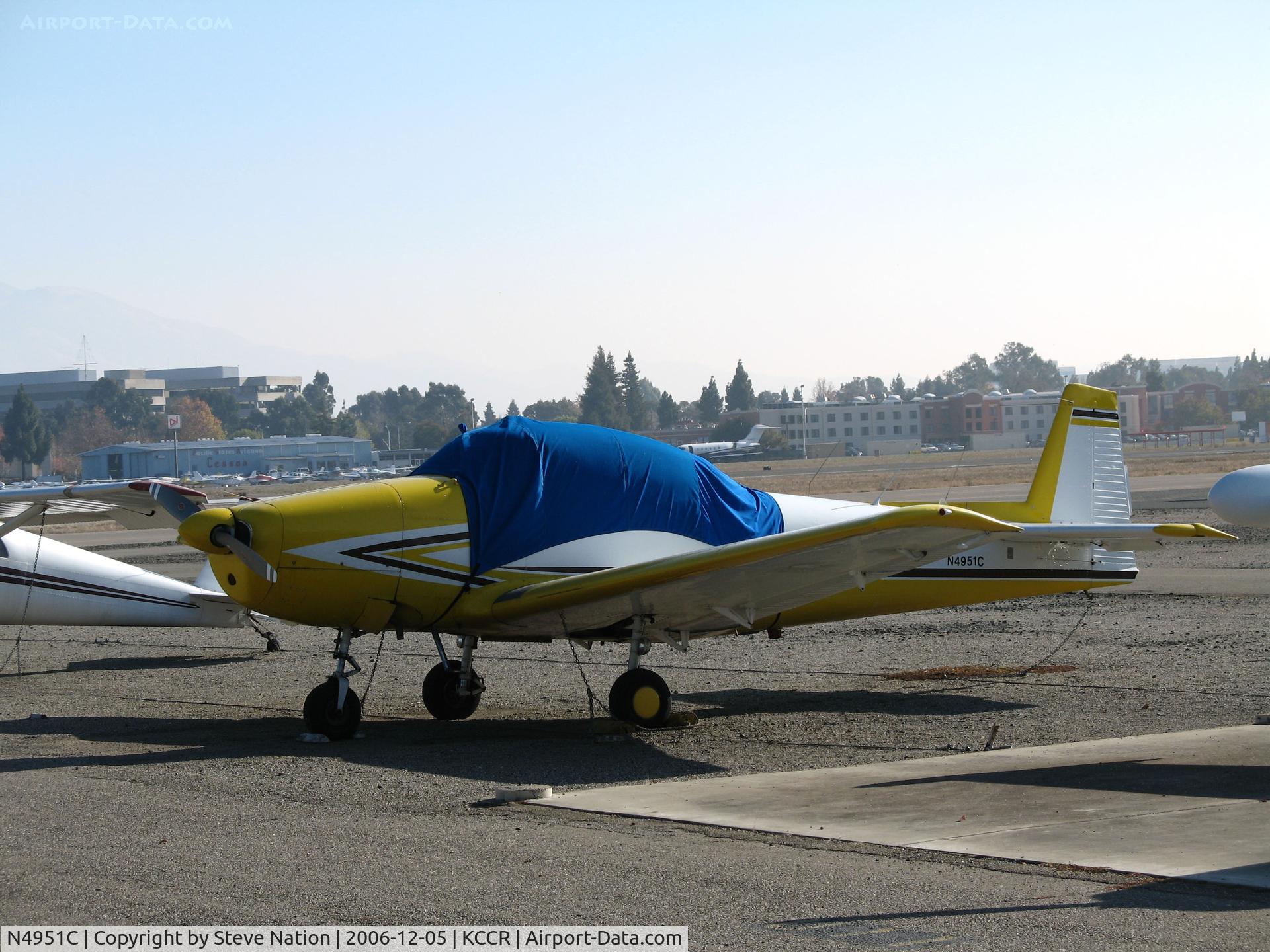 N4951C, 1948 Ryan Navion L-17B C/N NAV-4-1784, Locally-based 1948 Ryan L-17B Nation (USAF 48-0921) with canopy cover @ Buchanan Field, Concord, CA