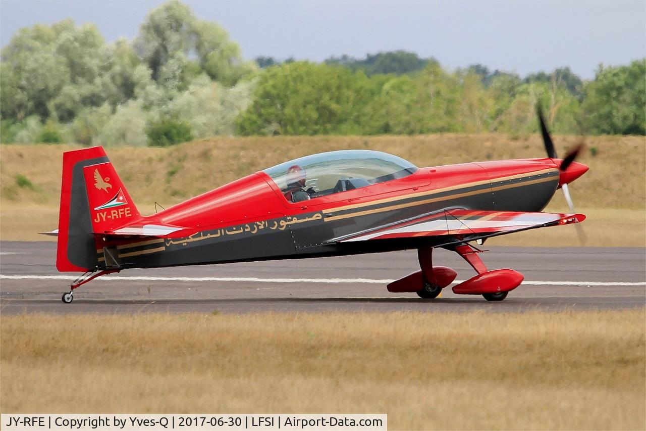 JY-RFE, Extra EA-300LP C/N 1243, Extra EA-300LP, Royal Jordanian aerobatic team, Taxiing to holding point rwy 29, St Dizier-Robinson Air Base 113 (LFSI) Open day 2017