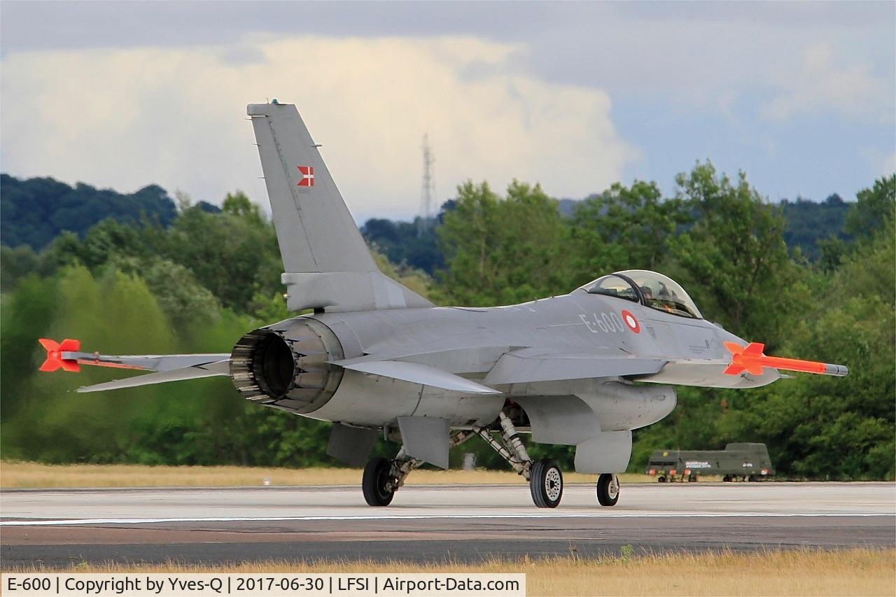 E-600, 1980 SABCA F-16AM Fighting Falcon C/N 6F-35, Royal Danish Air Force SABCA F-16AM Fighting Falcon, Taxiing to holding point rwy 29, St Dizier-Robinson Air Base 113 (LFSI) Open day 2017