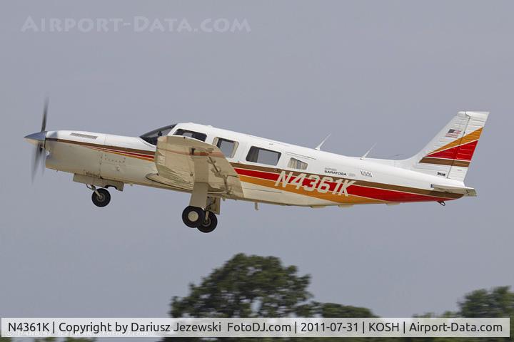 N4361K, 1984 Piper PA-32R-301T Turbo Saratoga C/N 32R-8429015, Piper PA-32R-301T Saratoga CN 32R-8429015, N4361K