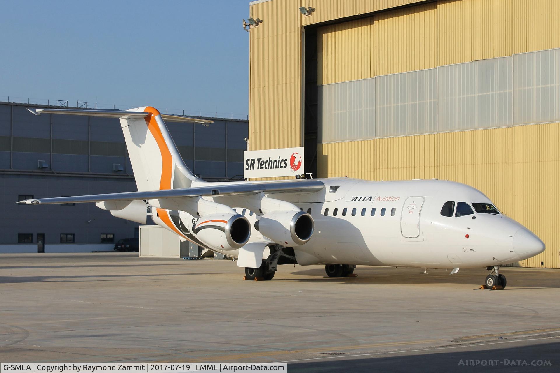 G-SMLA, 1985 British Aerospace BAe.146-200 C/N E2047, British Aerospace Bae146-200 G-SMLA Jota Aviation