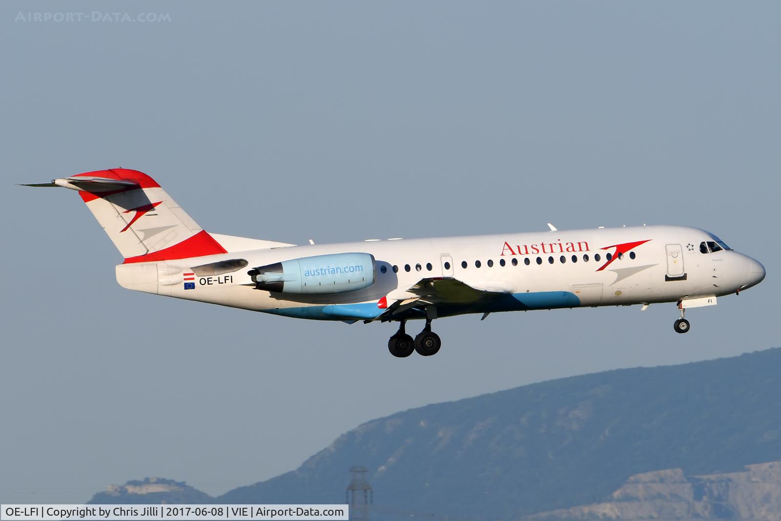 OE-LFI, 1995 Fokker 70 (F-28-0070) C/N 11529, Austrian AIrlines