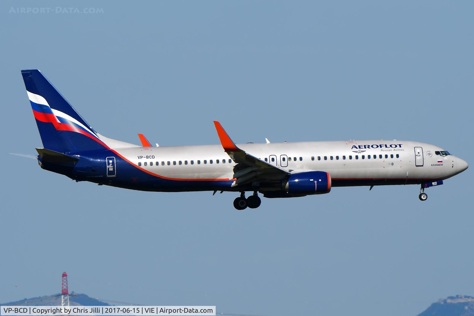 VP-BCD, 2015 Boeing 737-8LJ C/N 41215, Aeroflot