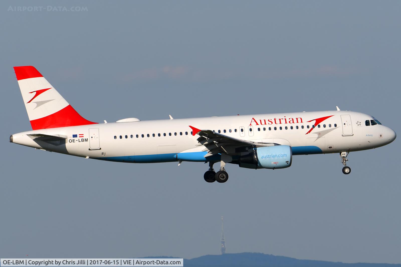 OE-LBM, 2001 Airbus A320-214 C/N 1504, Austrian Airlines