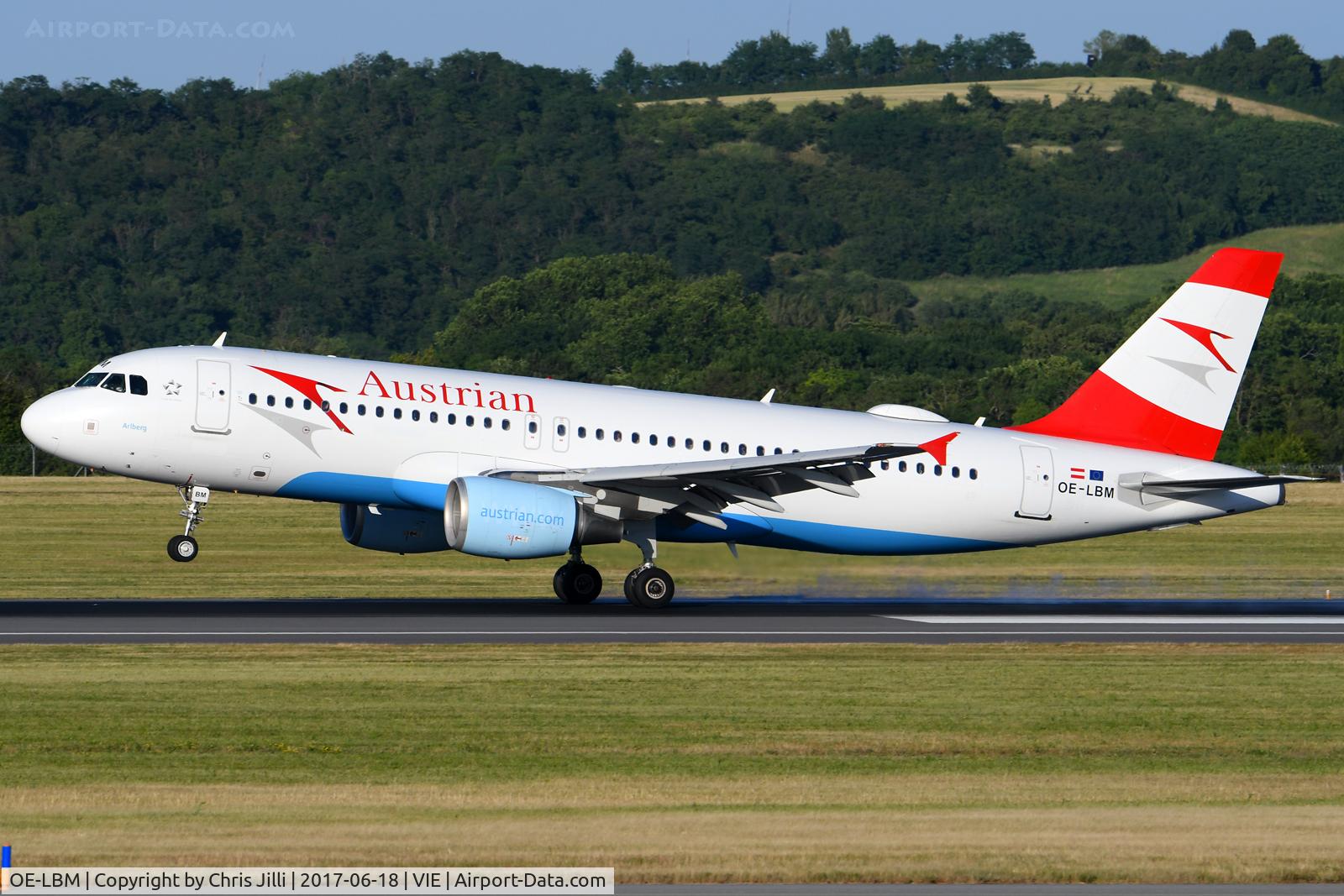 OE-LBM, 2001 Airbus A320-214 C/N 1504, Austrian Airlines