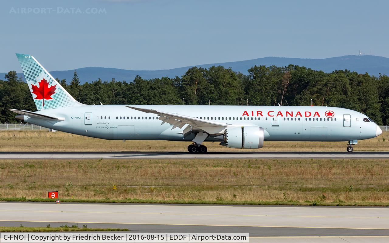 C-FNOI, 2015 Boeing 787-9 Dreamliner C/N 35268, decelerting after touchdown on RW07L