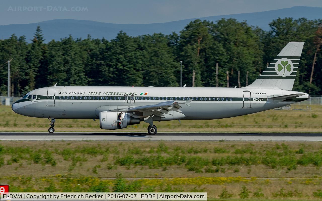 EI-DVM, 2011 Airbus A320-214 C/N 4634, decellerating after touchdown on RW25R