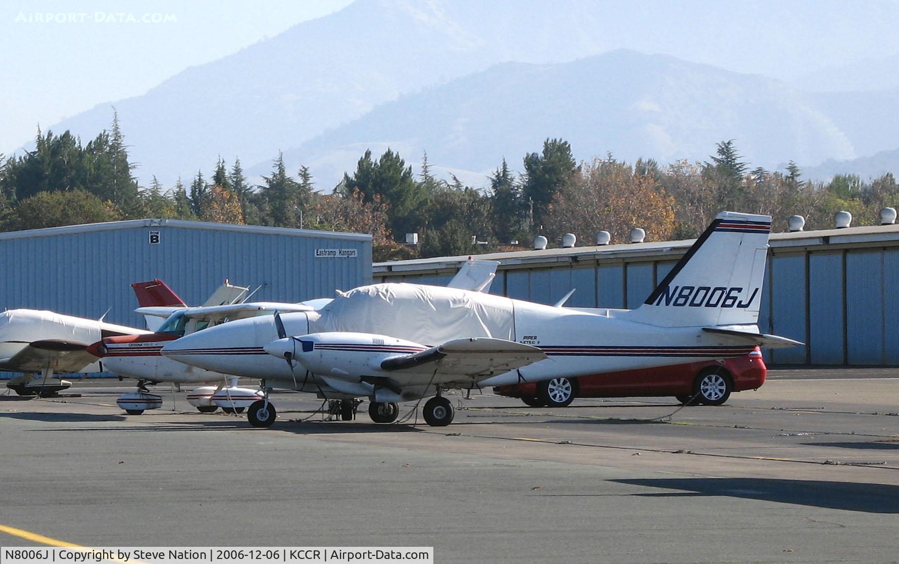 N8006J, 1981 Piper PA-23-250 Aztec C/N 27-8154009, Locally-based 1981 Piper PA-23-250 Aztec F with cockpit cover @ Buchanan Field, Concord, CA (to Fabulous Five Inc., Overland Park, KS 2011-1-21)