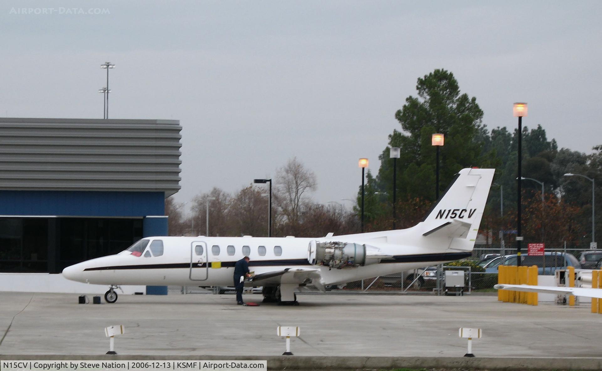 N15CV, 1980 Cessna 501 Citation I/SP C/N 501-0152, 1980 Cessna 501 at Cessna Citation Maintenance and Delivery Center @ Sacramento International Airport, CA (re-registered N15CN 2008.05.08 and to N324JT Waltzing Matilda Aviation, Needham, MA 2008.08.01)